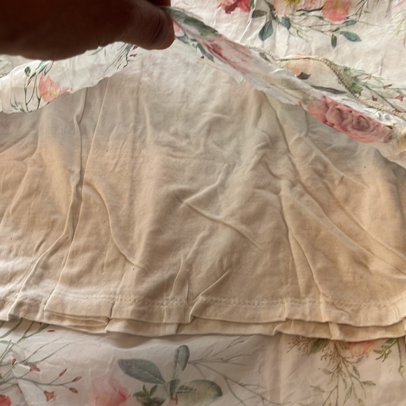 Cream Floral Sheer Sleeveless Top Size M - Picture 8 of 10